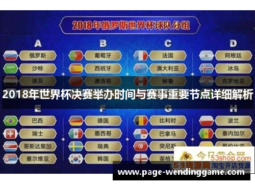 2018年世界杯决赛举办时间与赛事重要节点详细解析